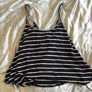 Striped Navy and White Women's Top